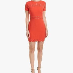 Likely Vibrant Orange Mini Dress